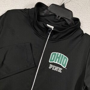 Ohio University Bobcats 1/2 Zip Shirt Womens Large Black Victoria's Secret